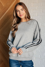 Load image into Gallery viewer, Don&#39;t Get Stuck Stripe Detail Sweatshirt