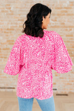 Load image into Gallery viewer, Dreamer Peplum Top in Pink Leopard