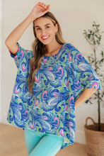 Load image into Gallery viewer, Essential Blouse in Painted Blue Mix