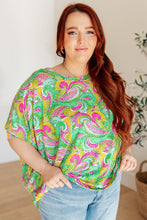 Load image into Gallery viewer, Essential Blouse in Painted Green and Pink