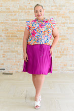 Load image into Gallery viewer, Just a Flirt Pleated Skirt in Magenta