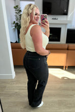 Load image into Gallery viewer, Joan High Rise Control Top Straight Jeans in Washed Black