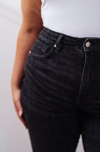 Load image into Gallery viewer, Joan High Rise Control Top Straight Jeans in Washed Black