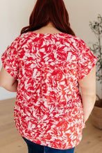 Load image into Gallery viewer, Lizzy Cap Sleeve Top in Red Floral