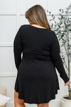 Load image into Gallery viewer, Long Sleeve Button Down Dress In Black