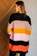 Load image into Gallery viewer, Not Quite Sure Striped Open Front Cardigan