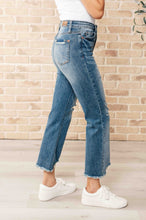 Load image into Gallery viewer, Sammy High Waist Distressed Crop Straight Leg Jeans