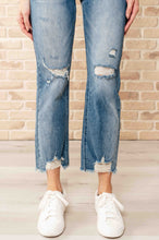 Load image into Gallery viewer, Sammy High Waist Distressed Crop Straight Leg Jeans