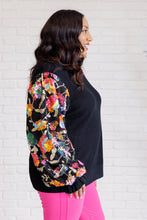 Load image into Gallery viewer, She is the Party Floral Sequins Mesh Sleeve Top