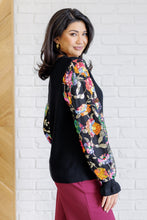 Load image into Gallery viewer, She is the Party Floral Sequins Mesh Sleeve Top