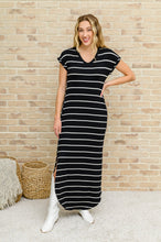 Load image into Gallery viewer, Striped Maxi Dress In Black