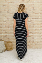 Load image into Gallery viewer, Striped Maxi Dress In Black