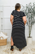 Load image into Gallery viewer, Striped Maxi Dress In Black