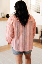 Load image into Gallery viewer, Sweeter Than Nectar Lace Button Down in Rose