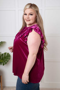 Velveteen Queen Blouse in Magenta