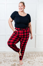 Load image into Gallery viewer, Your New Favorite Joggers in Red Plaid