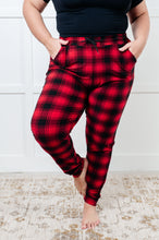 Load image into Gallery viewer, Your New Favorite Joggers in Red Plaid