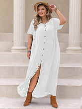 Load image into Gallery viewer, Plus Size Round Neck Half Sleeve Dress