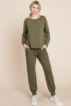 Load image into Gallery viewer, Super Lady Round Neck Raglan Sleeve Top and Pants Lounge Set