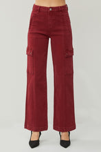 Load image into Gallery viewer, RISEN Full Size High Rise Wide Leg Cargo Jeans