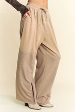 Load image into Gallery viewer, Davi &amp; Dani Rhinestone Drawstring Wide Leg Pants