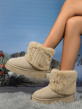 Load image into Gallery viewer, Thermal Faux Fur Suede Platform Boots