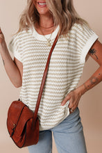 Load image into Gallery viewer, Round Neck Striped Sweater Vest