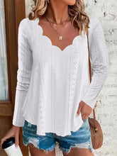 Load image into Gallery viewer, Eyelet Long Sleeve Blouse