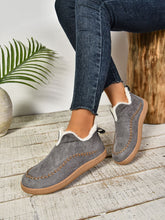 Load image into Gallery viewer, Faux Fur Round Toe Flat Sneakers