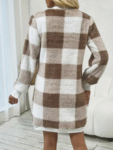 Load image into Gallery viewer, Plaid V-Neck Long Sleeve Dress