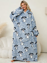 Load image into Gallery viewer, Fuzzy Pocketed Long Sleeve Hooded Lounge Dress