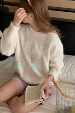 Load image into Gallery viewer, Sequin Round Neck Long Sleeve Sweater