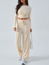 Load image into Gallery viewer, Devine Round Neck Long Sleeve Top and Pants Set