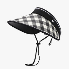 Load image into Gallery viewer, Plaid Natural Grass Adjustable Sun Hat