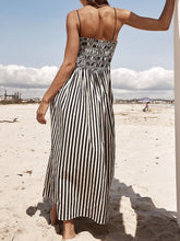 Load image into Gallery viewer, Smocked Striped Square Neck Cami Dress