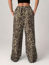 Load image into Gallery viewer, Leopard Wide Leg Pants with Pockets