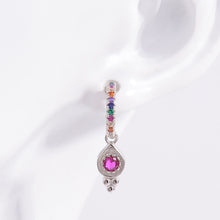 Load image into Gallery viewer, 925 Sterling Silver Inlaid Zircon Earrings