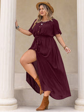 Load image into Gallery viewer, Plus Size Round Neck Half Sleeve Dress