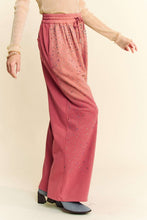 Load image into Gallery viewer, Davi &amp; Dani Rhinestone Drawstring Wide Leg Pants