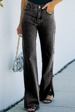 Load image into Gallery viewer, Side Slit Jeans with Pockets