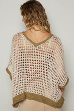 Load image into Gallery viewer, POL Hollow Out Flower Half Sleeve Knit Cover Up