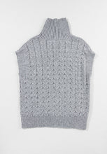 Load image into Gallery viewer, Cable Knit Turtleneck Short Sleeve Sweater