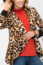 Load image into Gallery viewer, Celeste Full Size Leopard Open Front Long Sleeve Blazer