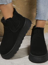 Load image into Gallery viewer, Suede Round Toe Platform Boots