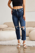 Load image into Gallery viewer, RFM Full Size Tummy Control Distressed High Waist Raw Hem Jeans