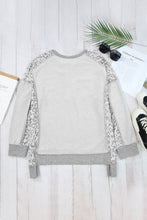 Load image into Gallery viewer, Exposed Seam Leopard Long Sleeve Sweatshirt