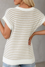 Load image into Gallery viewer, Round Neck Striped Sweater Vest