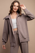 Load image into Gallery viewer, Modal Poly Full Zip Jacket in Mocha