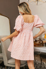 Load image into Gallery viewer, BiBi Flower Square Neck Puff Sleeve Dress