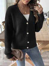 Load image into Gallery viewer, Button Up V-Neck Long Sleeve Cardigan